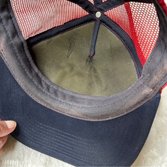 Prooflab Dandelion Mesh Snapback Trucker Hat Navy Burgundy Adult OS - Picture 8 of 11